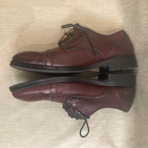 PIKOLINOS SZ  39 Ox Blood Oxford Wingtip Leather and Metal Sheen Lace Up Brogues - Picture 6 of 11
